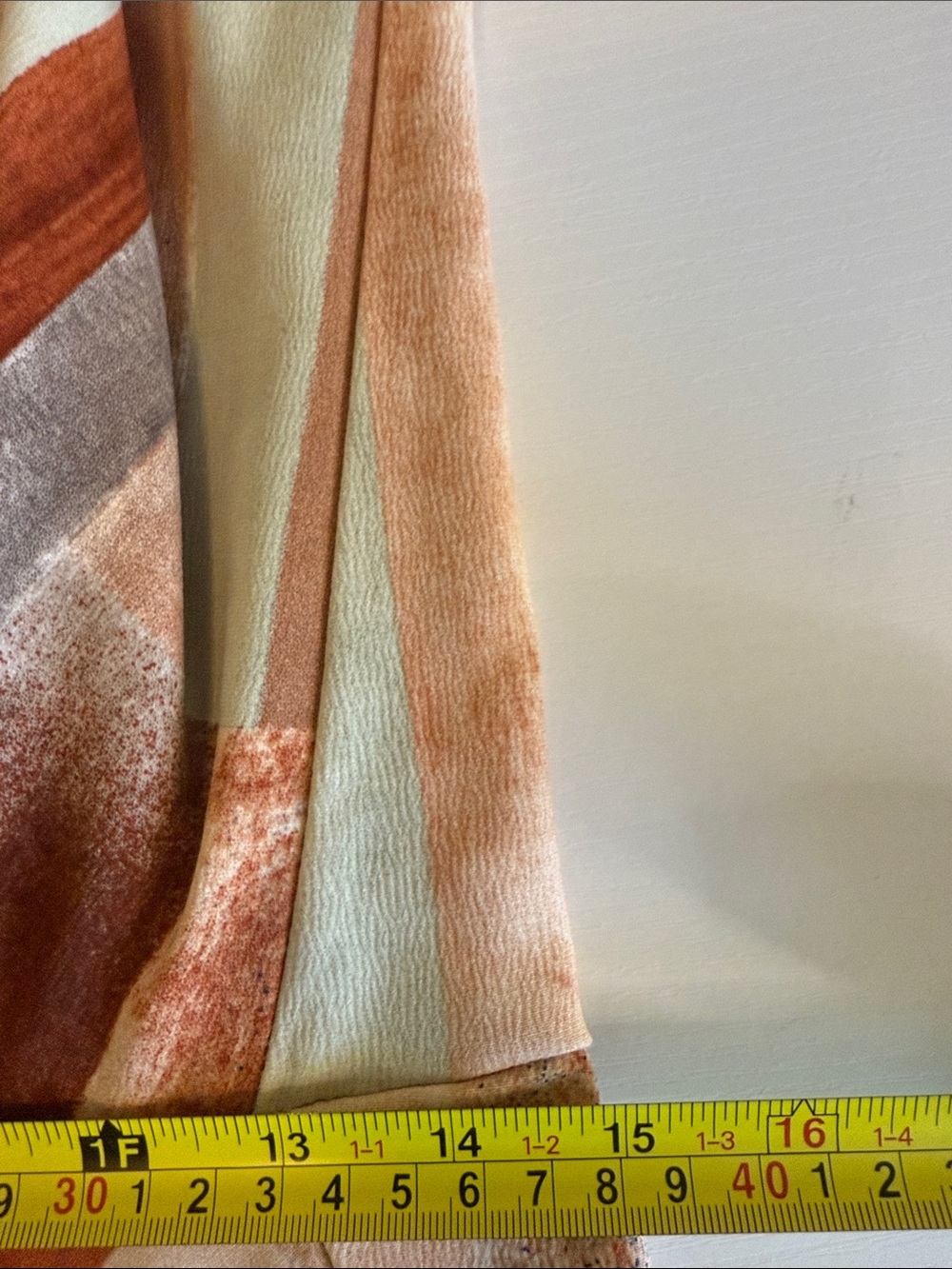 Wide-Leg Patchwork Stripe Pants in Brown & Tan - Picture 7 of 8